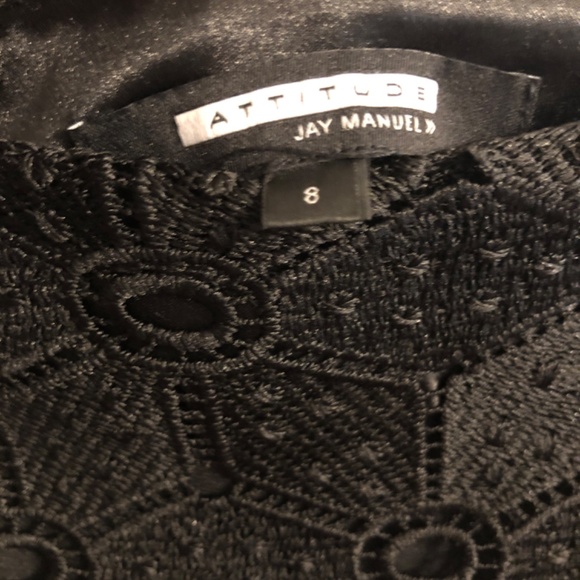 NWOT Black lace lined small skirt - Picture 3 of 4